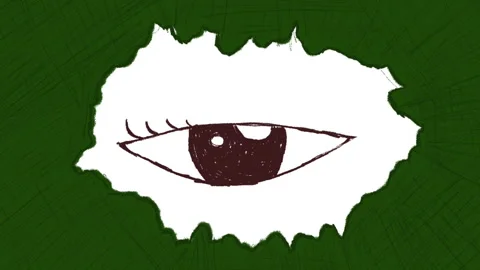 Eye Animation (Hand-drawn Style) Stock Footage 330095557