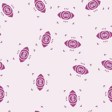 Eye ar augmented reality glyph seamless pattern イラスト素材