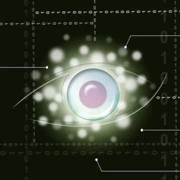 Eye Background Means Glance Examine Or Watch Stock Illustration