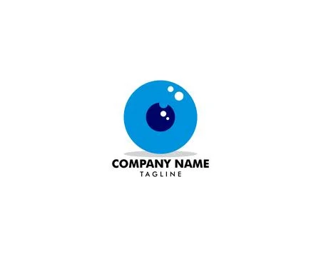 Eye Ball Icon Vector Logo Template Stock Illustration