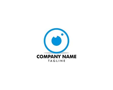 Eye Ball Icon Vector Logo Template 库存插图