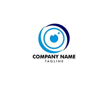 Eye Ball Icon Vector Logo Template 库存插图