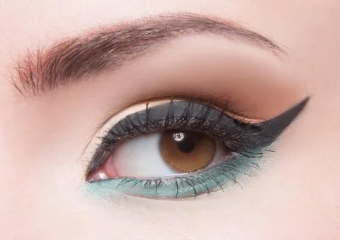 Eye with beautiful creative make up Stock Photos