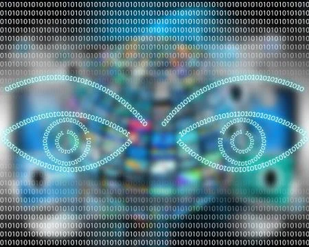 Eye binary code Stock Illustration