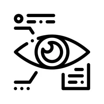 Eye Biometric Data And Information Vector Icon Stock Illustration