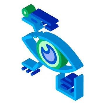 Eye Biometric Data And Information isometric icon vector illustration Stock Illustration