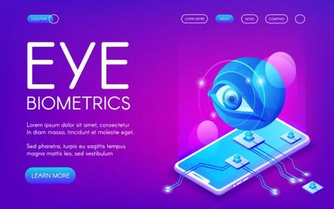 Eye biometrics technology vector illustration Stock Illustration