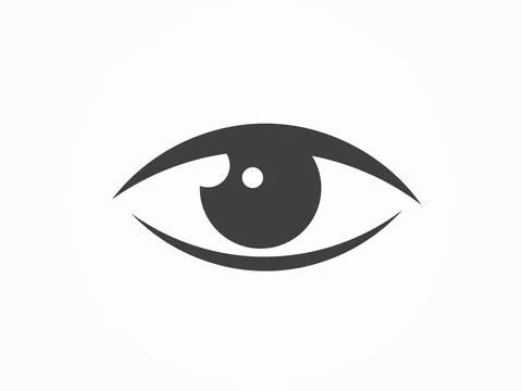 Eye black icon. Vector illustration. Stock Illustration
