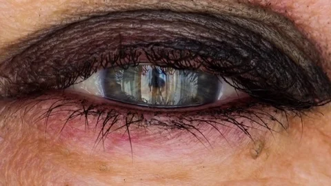 Eye blink close up Stock Footage 76186333