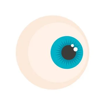 Eye body part icon in flat style Stock Illustration
