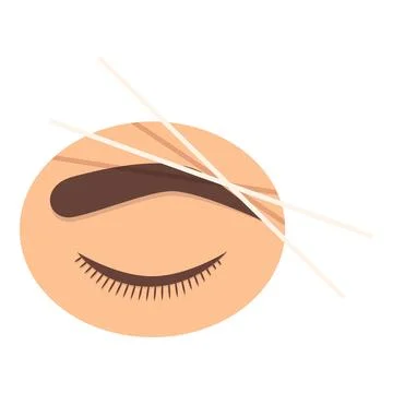 Eye brush icon cartoon vector. Brow makeup Stock Illustration
