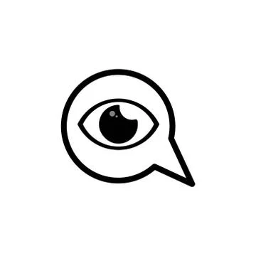 Eye bubble chat vector design template illustration Stock Illustration