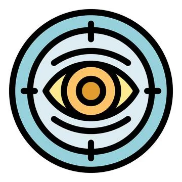 Eye business target icon vector flat 스톡 일러스트