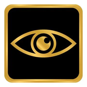 Eye button on white. Illustrazione stock