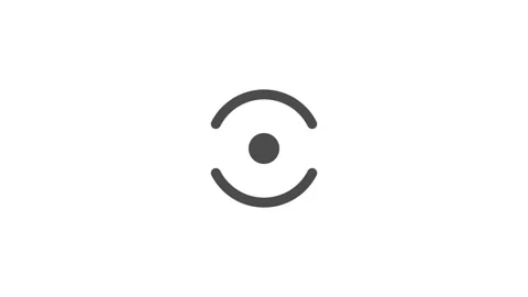 Eye Camera Symbol Animating in a Loop Vídeo Stock 346649255