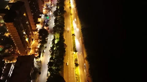 Eye Capturing View of City and Street At Night Stock-Footage 292106708