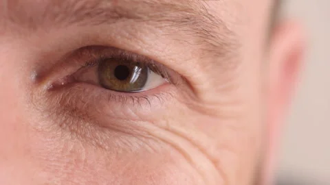 Eye care, face and vision with person closeup for optometry, eyesight or Video stock 334538325