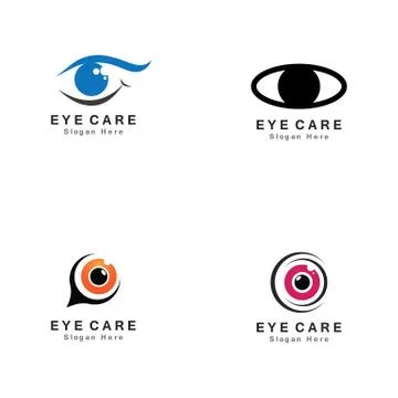 Eye Care vector logo design icon Illustrazione stock