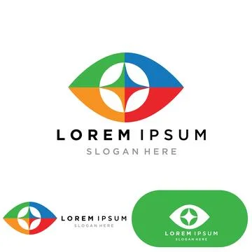Eye Care vector logo design Illustrazione stock