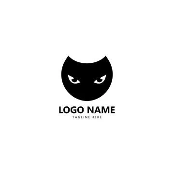 Eye cat logo design vector Stock Illustration