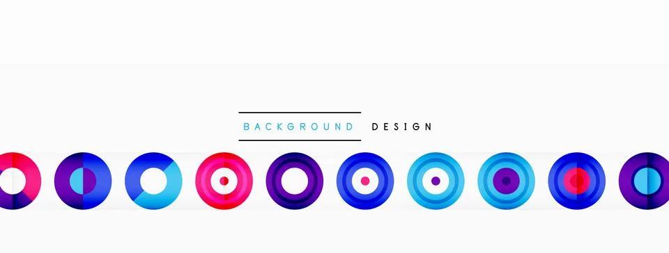 Eye-catching background of colorful circles of equal size arranged in abstract 스톡 일러스트
