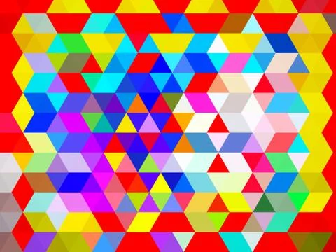 An eye-catching digital designing pattern of colorful tiles Stock Illustration