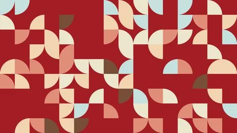 An eye-catching geometric pattern showcasing warm tones and curved shapes. .. Stock Illustration