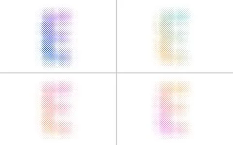 Eye Catching Letter E Dotted Alphabet Illustration Stock Illustration