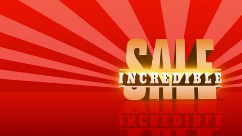 Eye-catching poster with large 3d shiny typing for fantastic trade calling over Stock Footage 130035658