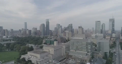 Eye-catching Toronto Downtown Drone Aerial  RAW Stock Footage 183239095