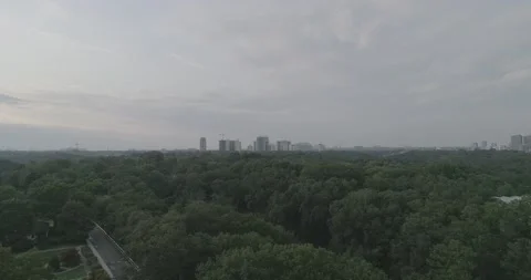 Eye-catching Toronto High Park Drone Aerial  RAW Stock Footage 183299448