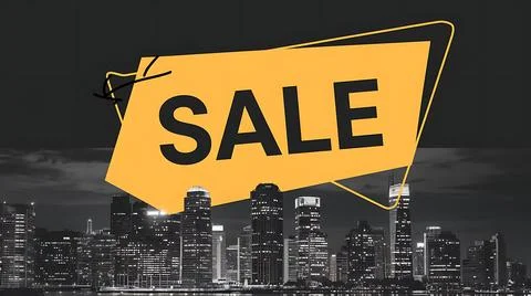 Eye-catching web ad banner template for sale Stock Illustration