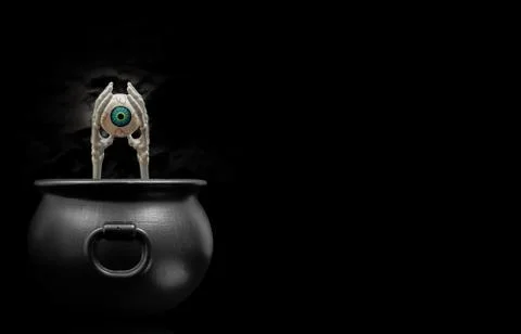 Eye from Cauldron Stock Illustration