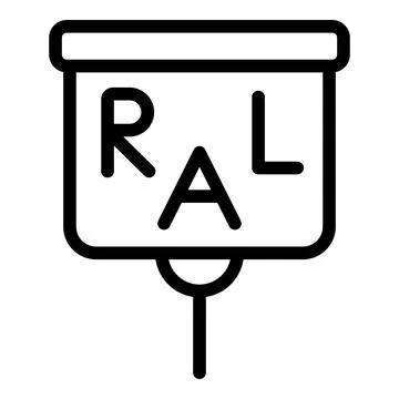 Eye chart icon, outline style Illustrazione stock