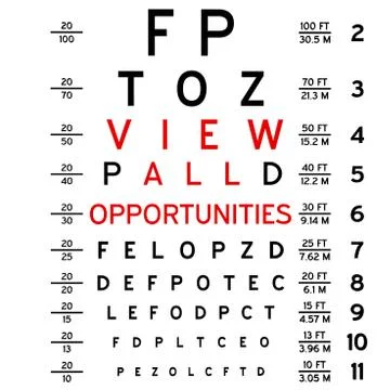 Eye chart Stock Illustration