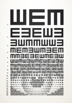 Eye chart Stock Illustration