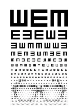 Eye chart Stock Illustration