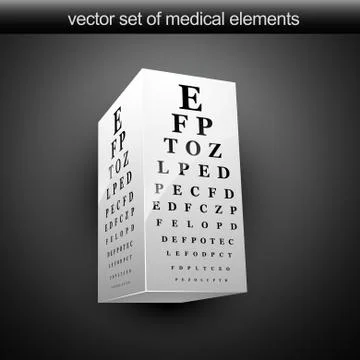 Eye chart Stock Illustration