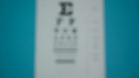 Eye chart with letters to measuring visual acuity Stock Footage 88057769