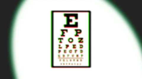 Eye chart not in focus Stock Footage 59731262