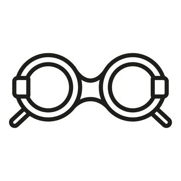 Eye check device icon outline vector. Test clinic Illustrazione stock
