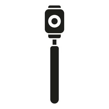 Eye check stick icon simple vector. Visual exam Stock Illustration