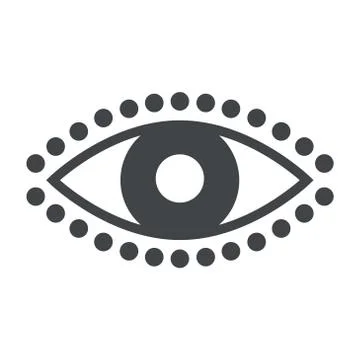 Eye with circular patterns Illustrazione stock