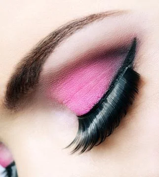 Eye close up with beautiful make-up Stock Photos