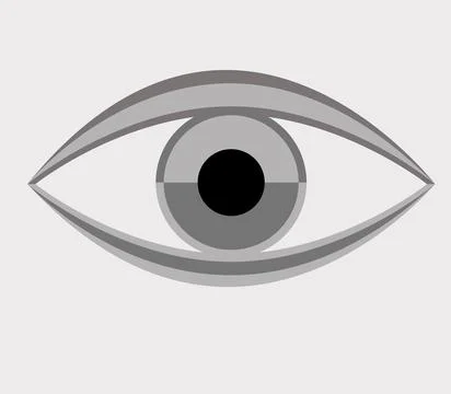 The eye in the close-up illustration is isolated Stock Illustration