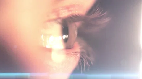 Eye close up with lens flare Stock Footage 57820220
