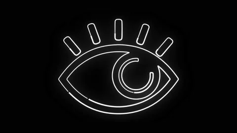 Eye close line icon animation. Looped video. Stock Footage 202648319