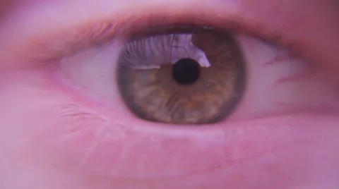 Eye close up, opening, macro lens Stock Footage 50785210