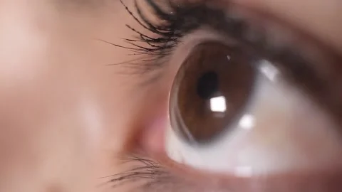 Eye closeup, eye moving from side to side, visual health concept,. Stock Footage 163568299