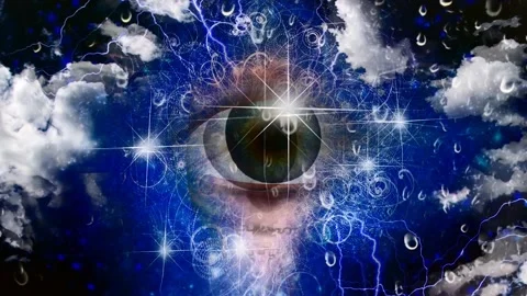 Eye in clouds Stock Footage 133088274